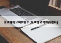 区块链的公司有什么[区块链公司有前途吗]