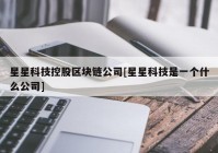 星星科技控股区块链公司[星星科技是一个什么公司]